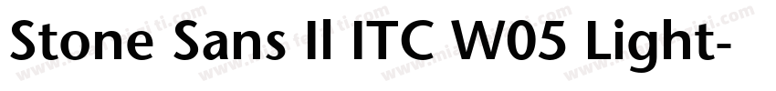 Stone Sans Il ITC W05 Light字体转换